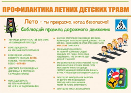 Профилактика детского травматизма в летний период